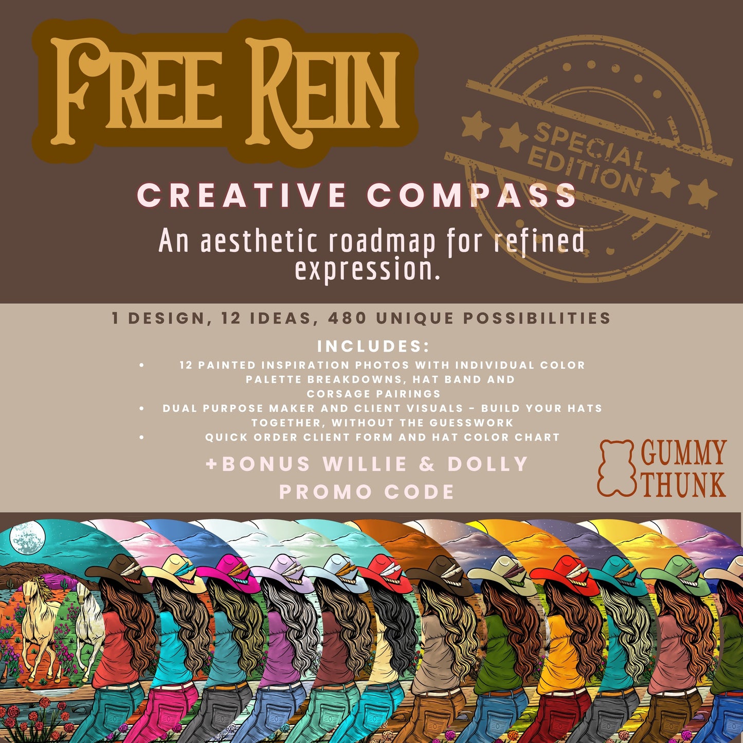 Free Rein Bundle Digital Design + Creative Compass -- DIGITAL FILES ONLY