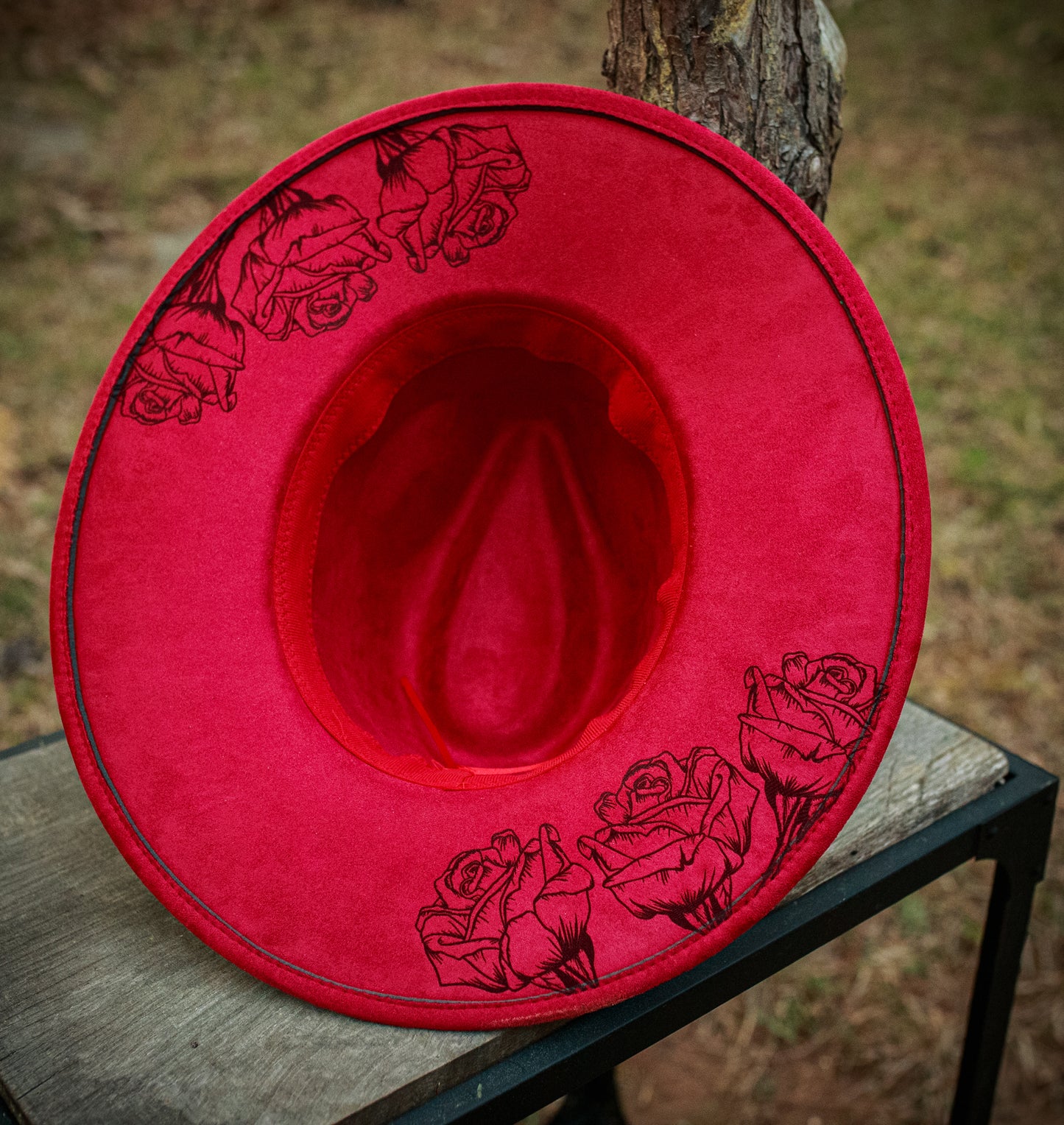 Til Death Do Us Part -- Wide Brim Vegan Suede Hat
