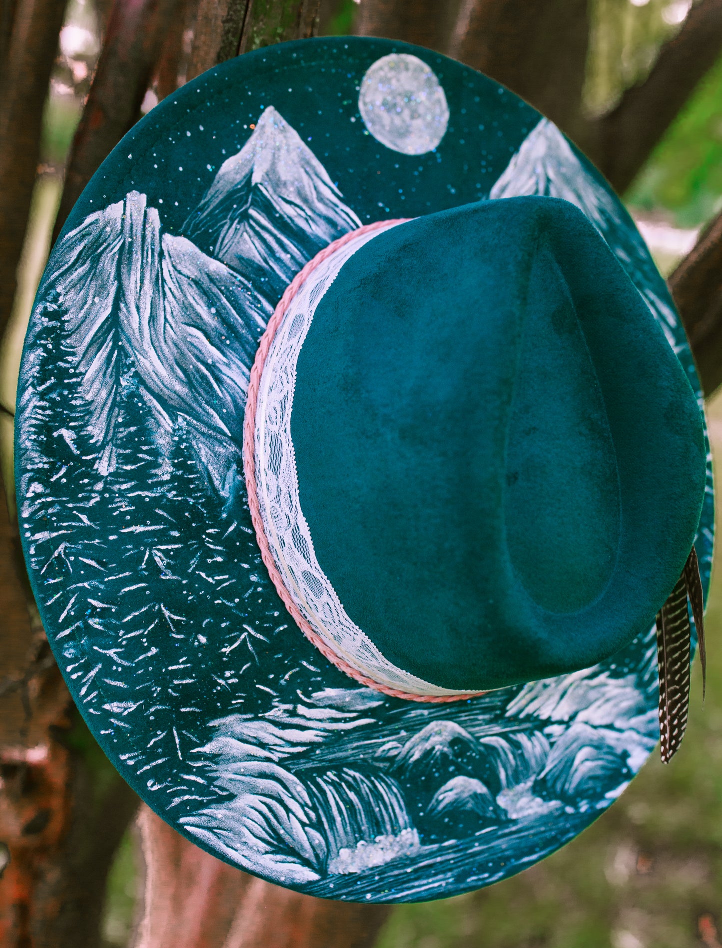 Fresh Snow -- Wide Brim Vegan Suede Hat