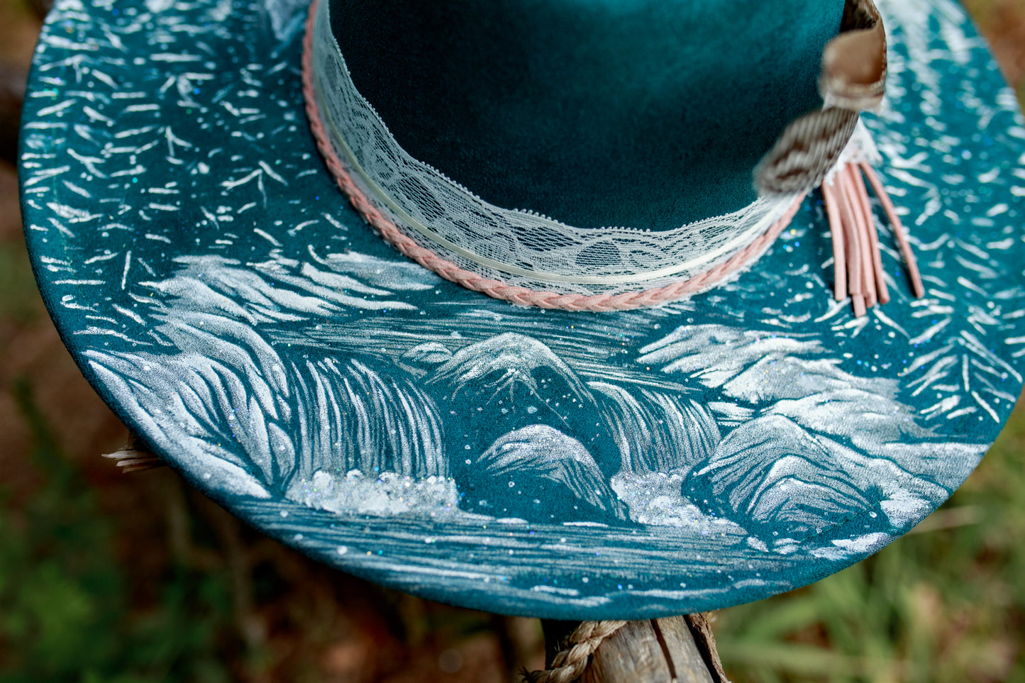 Fresh Snow -- Wide Brim Vegan Suede Hat
