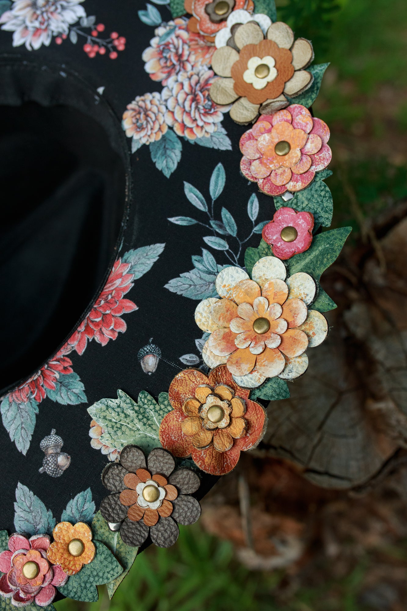 Zorra - One Of A Kind Hand Crafted Wide Brim Hat - Painted, Burned Hat