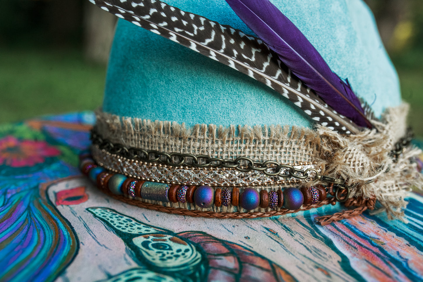 Gummy Thunk Original - Coastal Cowgirl -- Wide Brim Vegan Suede Hat