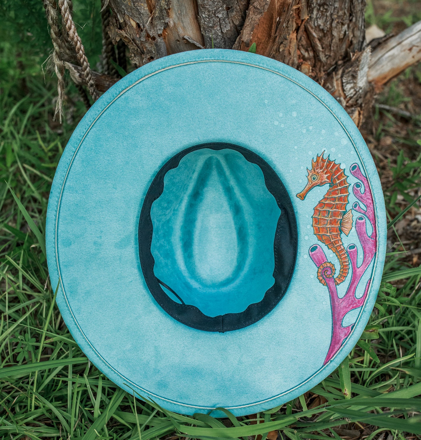 Gummy Thunk Original - Coastal Cowgirl -- Wide Brim Vegan Suede Hat
