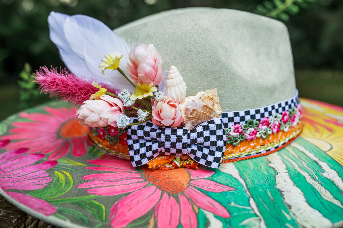 Gummy Thunk Original - Seas the Daise -- Wide Brim Vegan Suede Hat