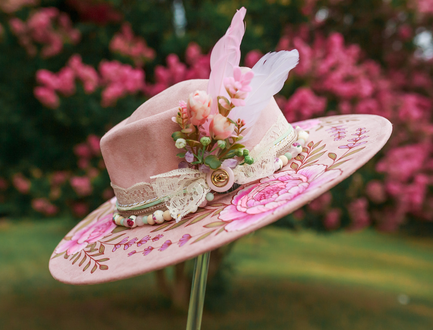 Rosalie - Gummy Thunk Original -- Wide Brim Vegan Suede Hat