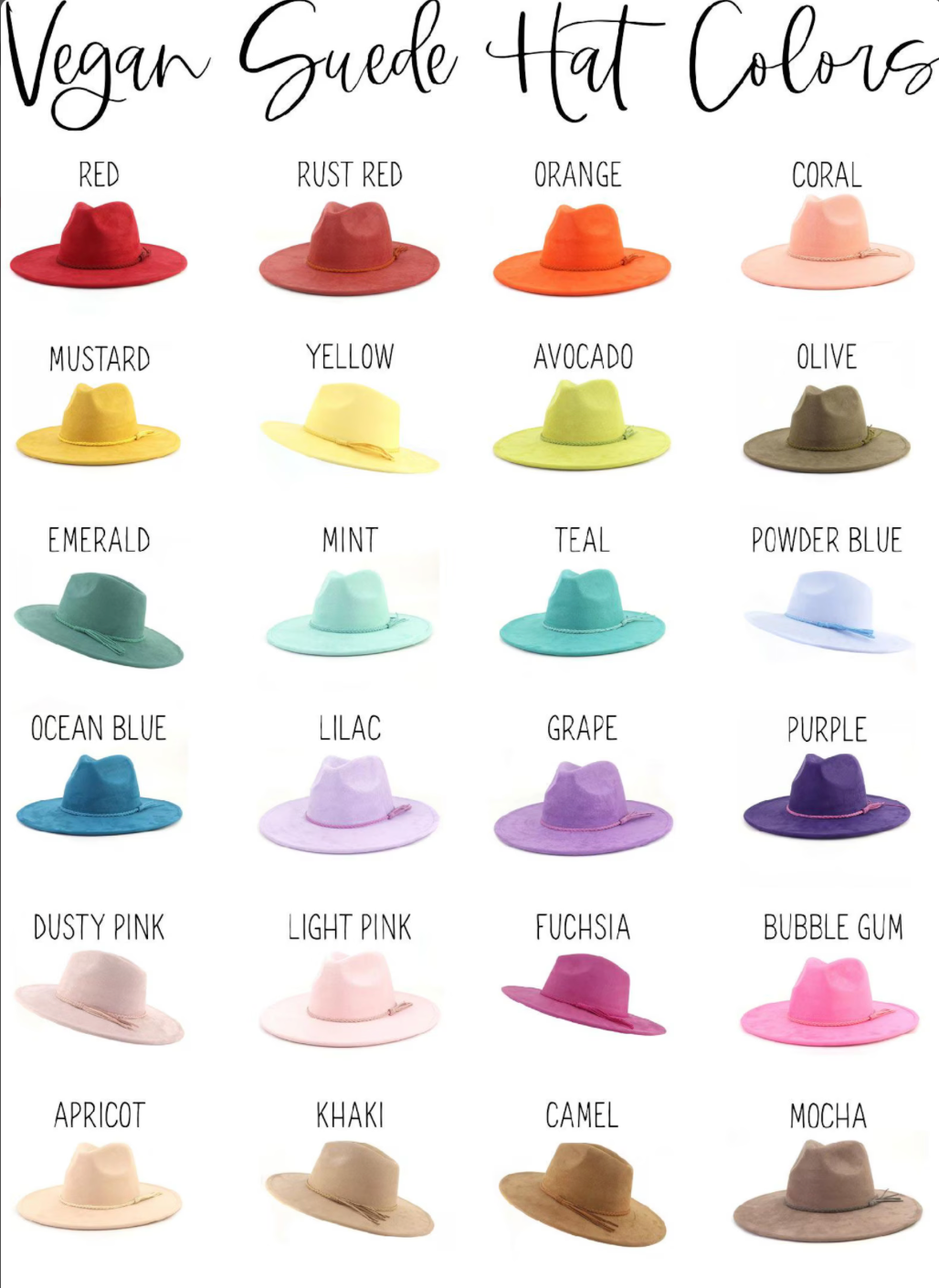 Painted Barrel Racing Hat - Wide Brim Vegan Suede Hat
