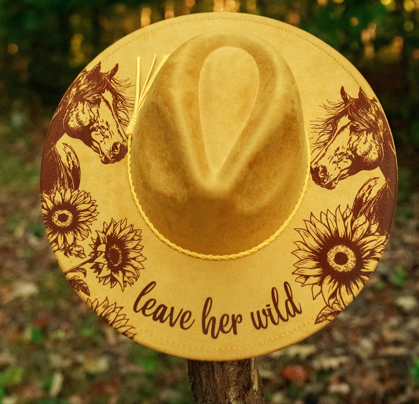 Leave Her Wild Hat - Wide Brim Vegan Suede Hat