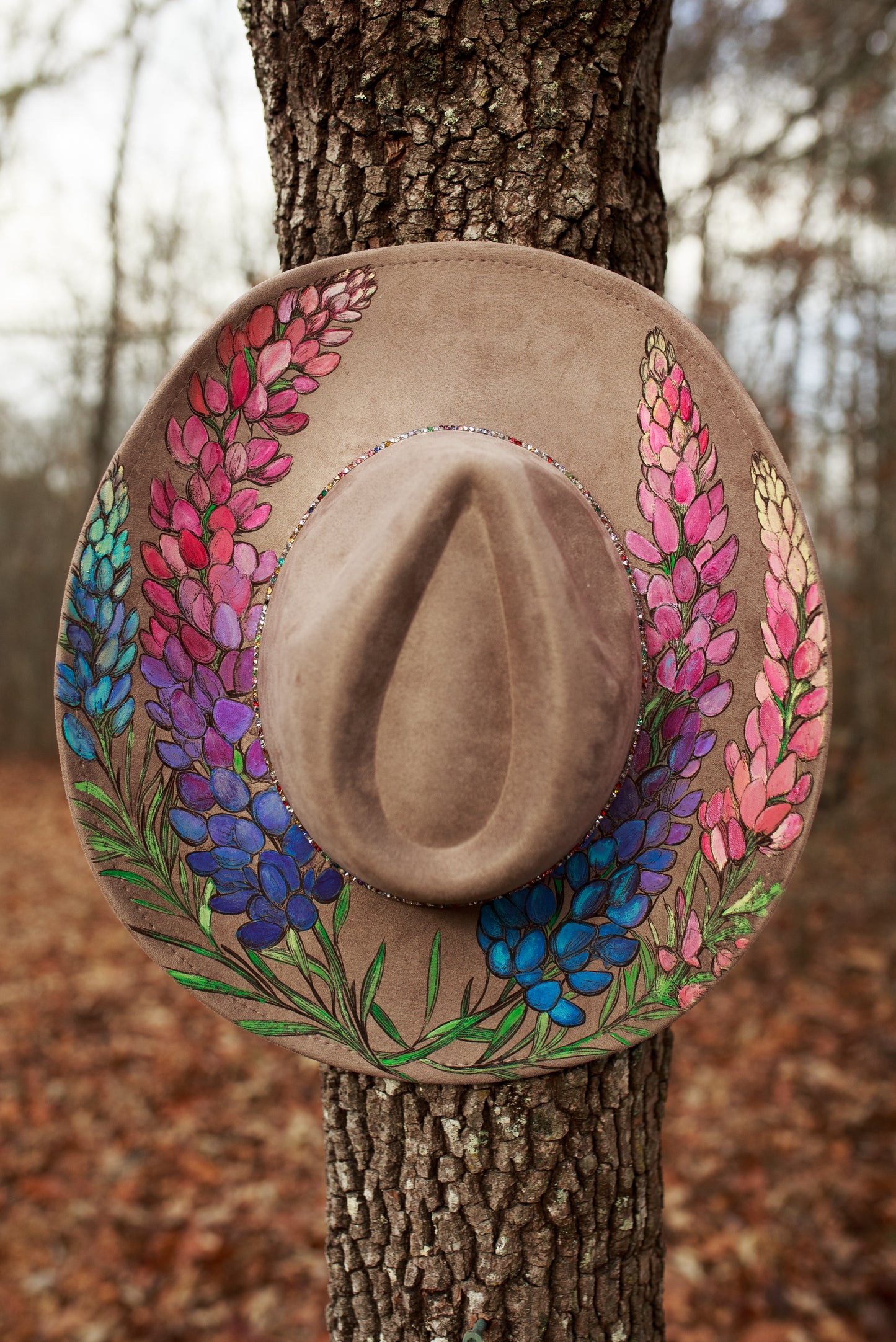 Lupine Hat - Cowboy Brim Vegan Suede Hat