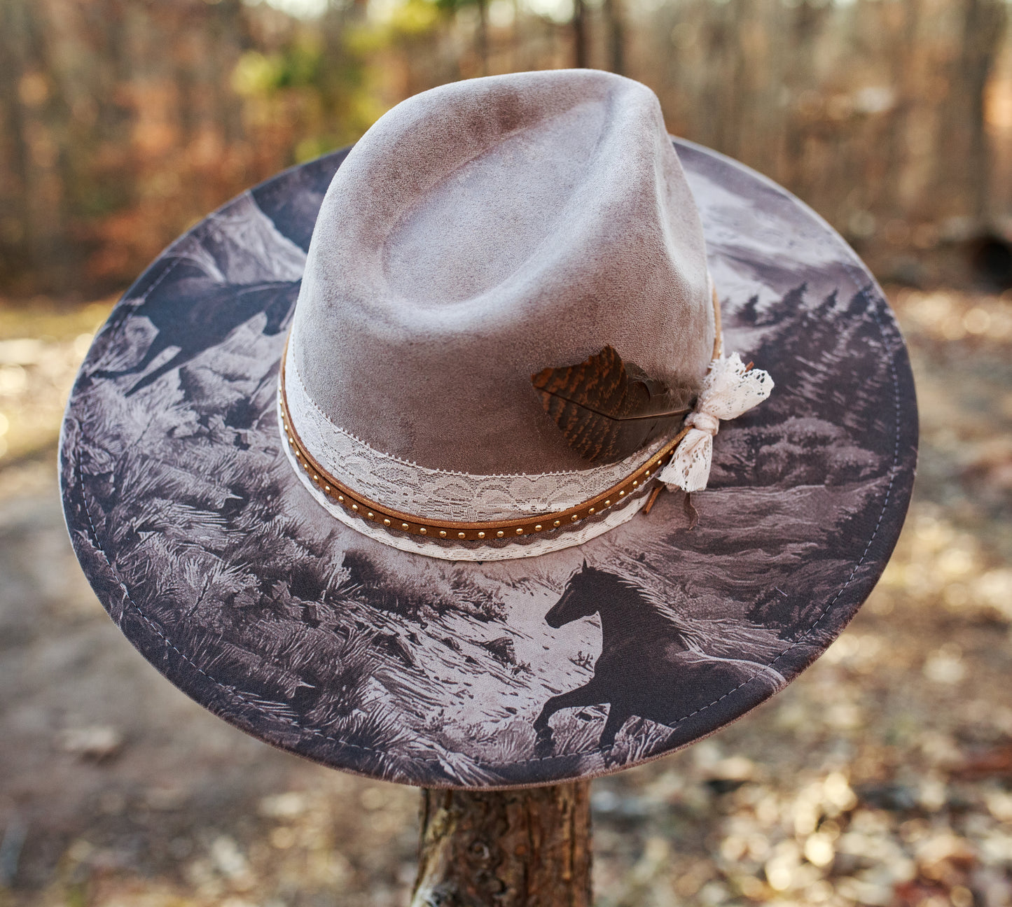 Dusk Hat - Wide Brim Vegan Suede Hat