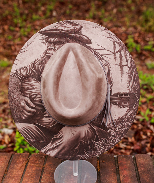 Sasquatch - Wide Brim Vegan Suede Hat
