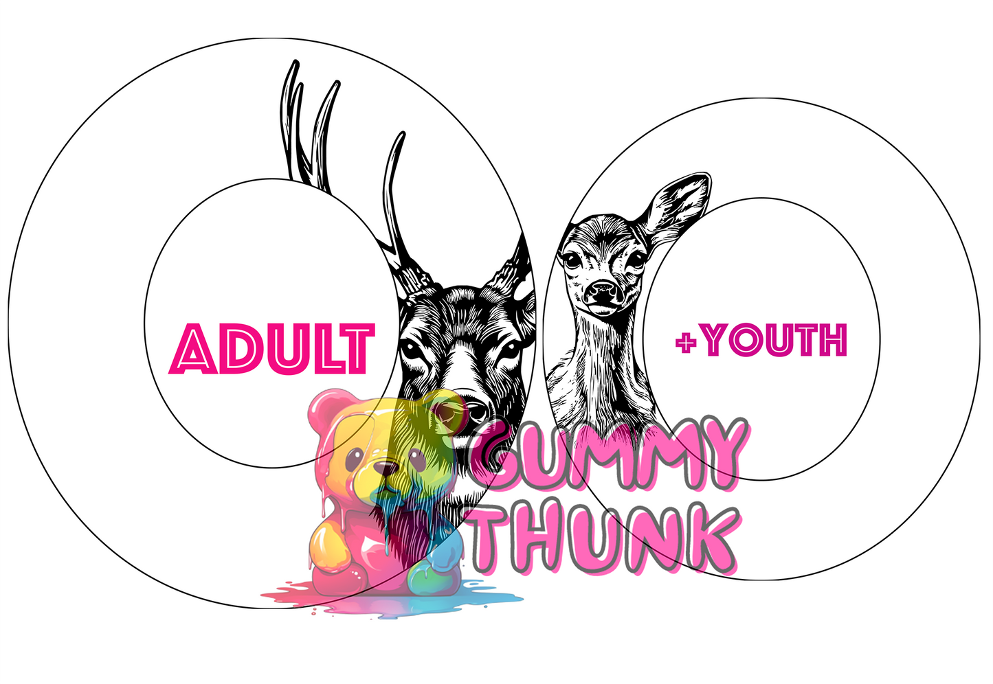 Oh Deer Bundle - 3 Adult Hat Templates + 1 Youth Template - SVG and PNG Files ONLY